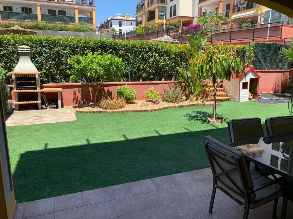 Apartamento con jardín privado y acceso a piscina Huelva Exterior foto