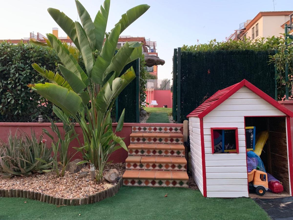 Apartamento con jardín privado y acceso a piscina Huelva Exterior foto
